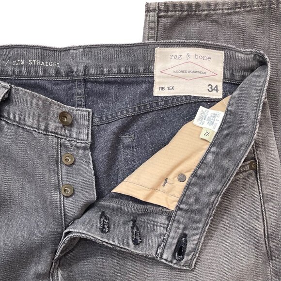 rag & bone RB 15x Slim Straight Size 34 - Picture 2 of 5